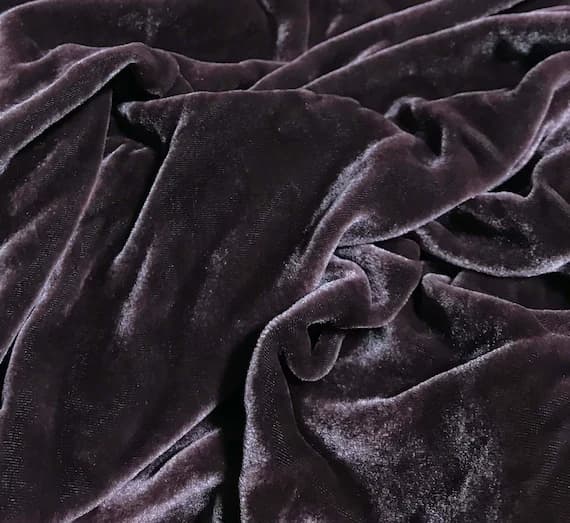 velvet fabric - VICTORIAN MAUVE Hand Dyed Silk Velvet Fabric