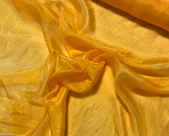 orange habotai fabric - Hand Dyed TANGERINE ORANGE China Silk HABOTAI Fabric