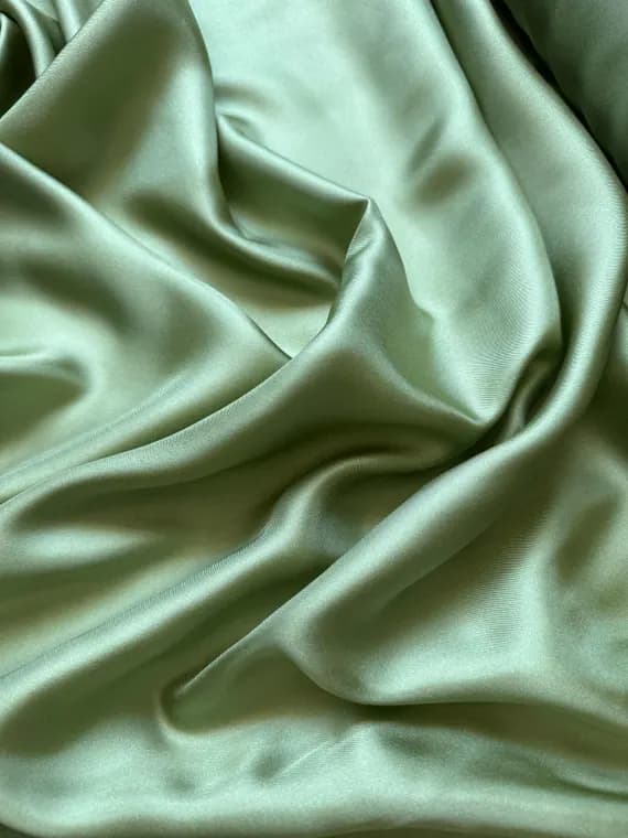 sage twill fabric - Sage Green 100% Silk Twill Fabric 12mm weight