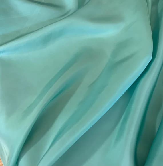 habotai fabric - Aquamarine China Silk HABOTAI Fabric 15mm weight