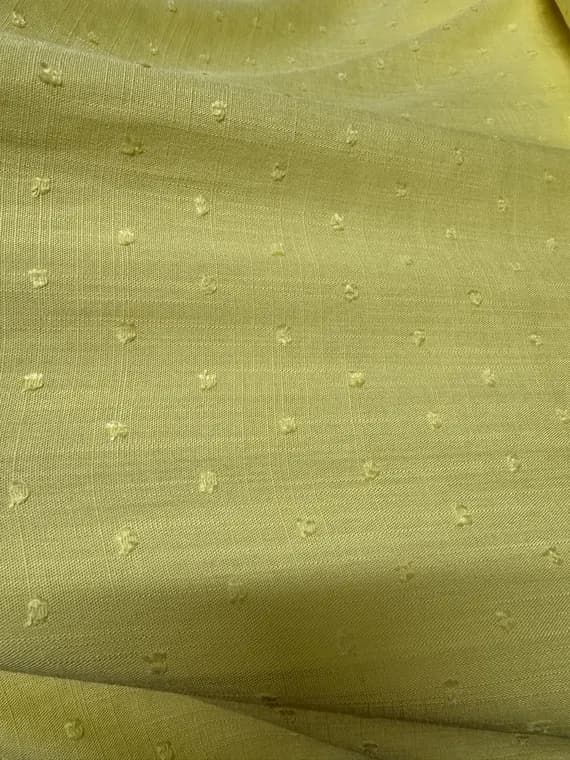 yellow fabric - Yellow Dotted Swiss Rayon Heirloom Fabric