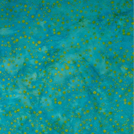 green cotton fabric - Iceberg Bubbles Jhansi Green - Batik by Mirah Cotton Fabric