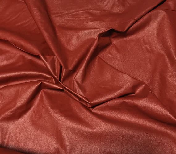 rust leather - Rust - Faux Leather Fabric