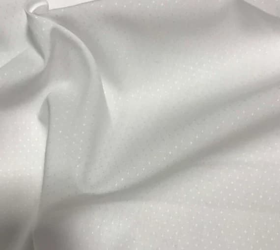 white cotton fabric - Spechler-Vogel Fabric - White Whites Pima English Cotton - Little Polka Dots