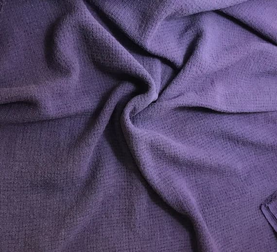 blue noil fabric - MIDNIGHT BLUE Hand Dyed Raw Silk Squares Weave Check NOIL Fabric