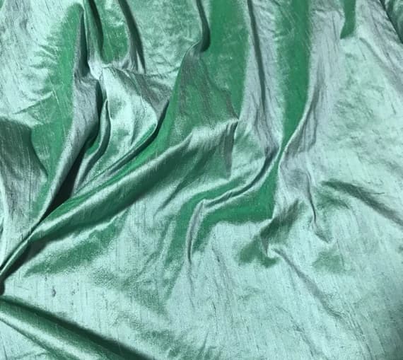 mint dupioni fabric - Eucalyptus Mint - Silk Dupioni Fabric