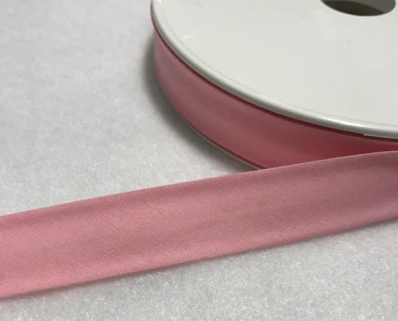 pink none - PINK Poly Cotton Single Fold Bias Tape Made in France 3/4" (3 yards)