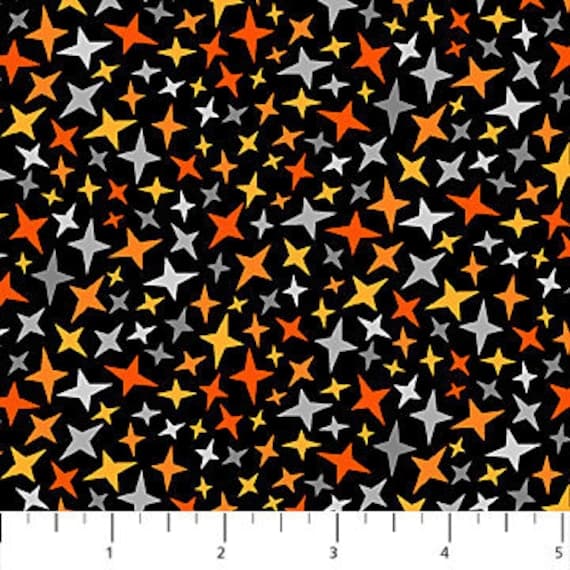 cotton fabric - Midnight My Stars - Ghoultide Gathering- by Patrick Lose for Northcott Cotton Fabric