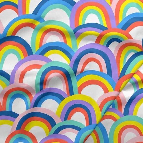 cotton fabric - Over the Rainbow 12" Bright - Paintbrush Studio Cotton Fabric