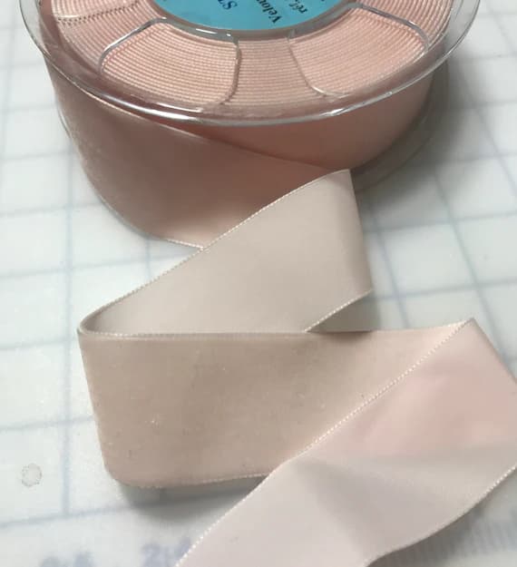 blush none - BLUSH PINK French Velvet Ribbon (1 1/2" wide)