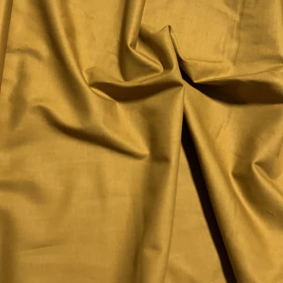 gold cotton fabric - 100% Cotton Basecloth Broadcloth Solid - Old Gold - Paintbrush Studio Fabrics
