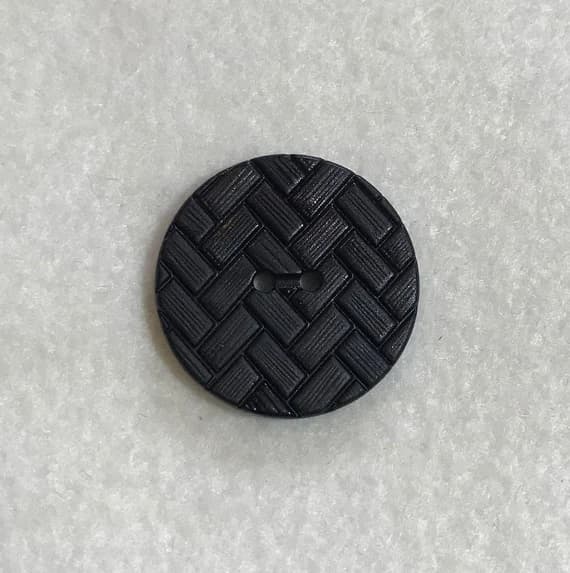 black none - Set of 2 Black Chevron Herringbone Plastic Button - Dill Buttons Brand (3 Sizes to Choose From)