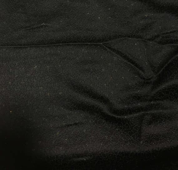 gold brocade fabric - Black with Gold Clouds - Silk Brocade Fabric