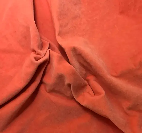 orange velvet fabric - Hand Dyed Cotton VELVETEEN Fabric BLOOD ORANGE- 54" wide