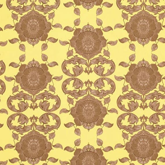 silk fabric - Westminster - Tina Givens - Pagoda Lullaby - Morris - Celery - Cotton Home Dec Fabric - 1 Yard