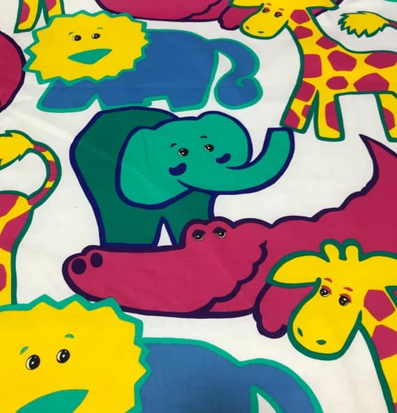 cotton fabric - Just Friends Safari Animals - Cotton Sateen Decorator Fabric