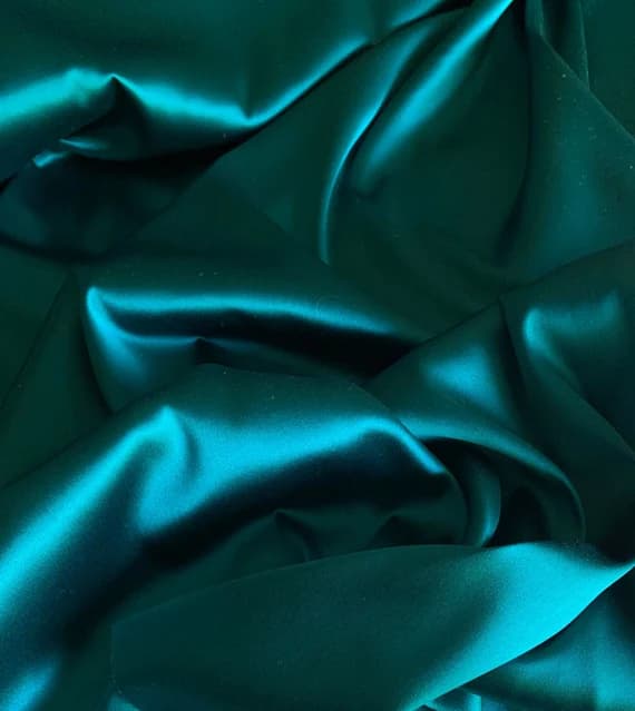 teal charmeuse fabric - Teal Green - 19mm STRETCH Silk Charmeuse