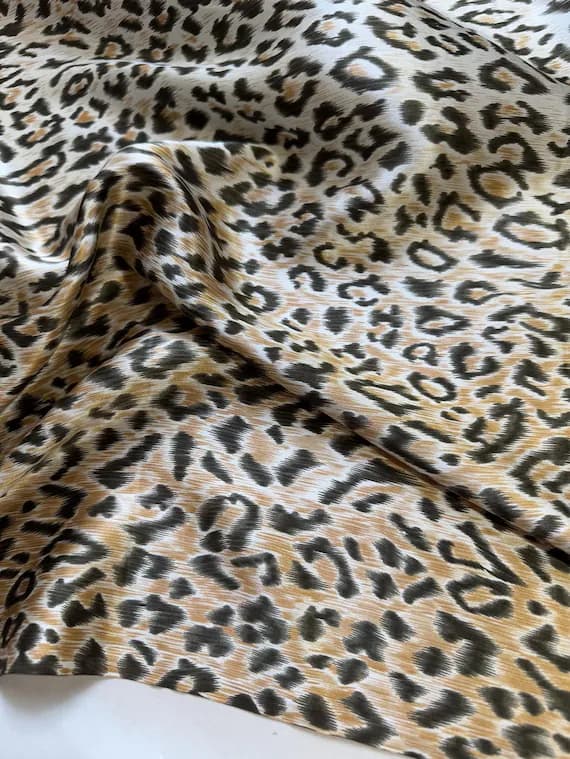 charmeuse fabric - Leopard Spots - 100% Silk Charmeuse Fabric 54" width