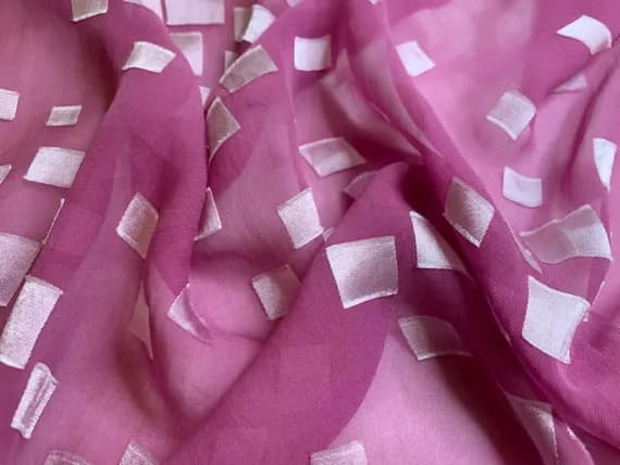 lilac charmeuse fabric - Burnout Devore Satin Fabric - Lilac Hand Dyed Squares