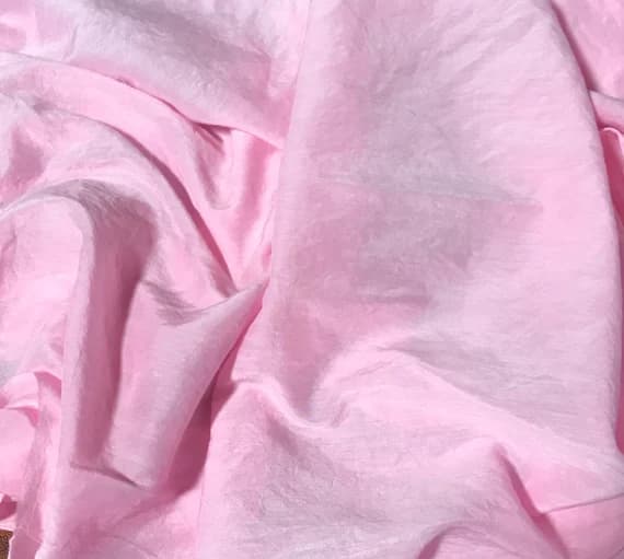 pink silk fabric - Hand Dyed Ballerina Pink - Silk/Cotton Voile Fabric