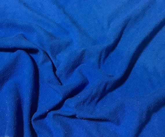 sapphire noil fabric - Sapphire Blue - Hand Dyed Silk Noil Fabric