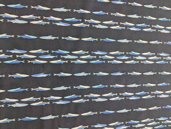 cotton fabric - Oceania Nightlight Whales - Sirena - Art Gallery Fabrics -Premium Cotton