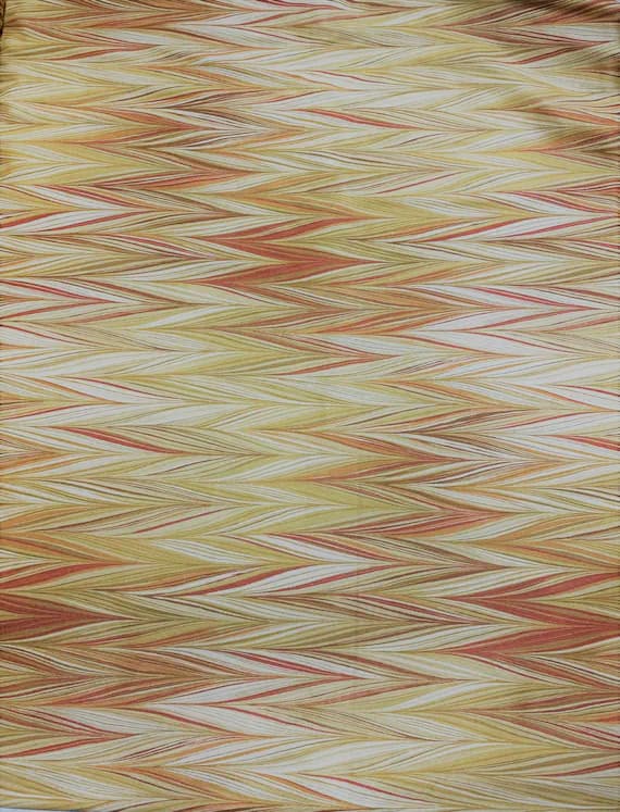 cotton fabric - Boho Butterscotch Zig Zag Stripes - Art of Marbling - by Heather Fletcher for Northcott Cotton Fabric