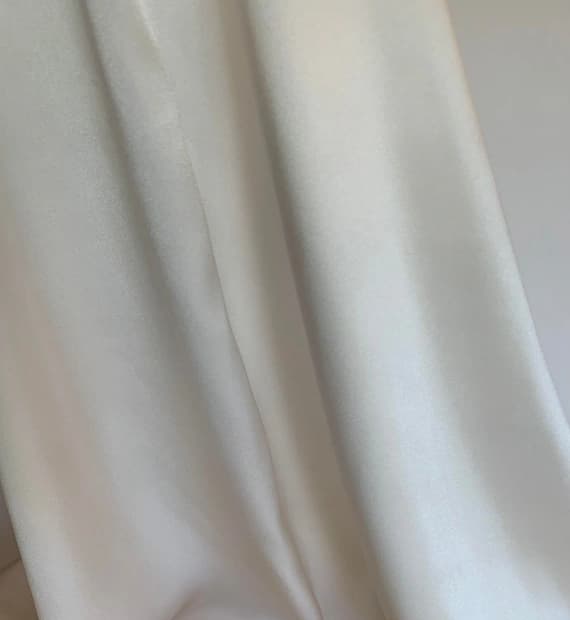 ivory charmeuse fabric - Ivory - Silk Charmeuse Fabric