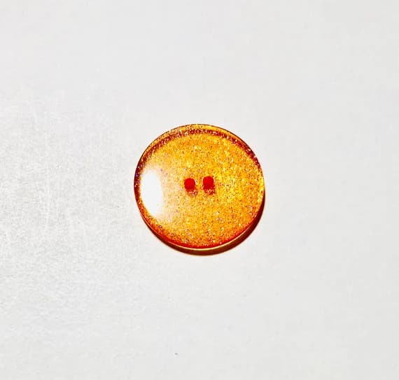 orange none - Orange Glitter Plastic Button - Dill Buttons Brand (3 Sizes to Choose From)