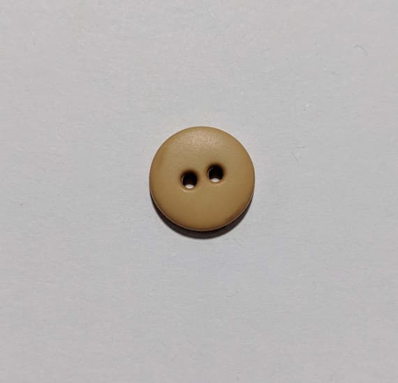 beige none - Beige Round 2 Hole Plastic Button - 13mm / 1/2 inch - Dill Buttons - Set of 4