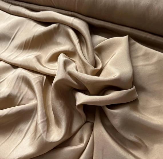 brown habotai fabric - Golden Brown China Silk HABOTAI Fabric 12mm weight 45" width