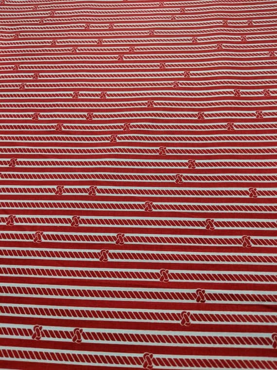 red cotton fabric - Pirate's Life - Knotty Rope Red - Riley Blake Cotton Fabric