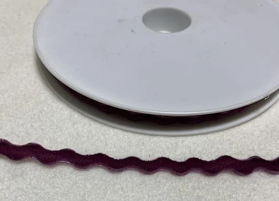 boysenberry none - Boysenberry Purple Velvet Rick Rack Trim Made in France 3/8"