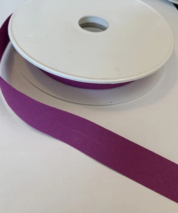 purple none - GRAPE PURPLE Poly Cotton Single Fold Bias Tape Made in France 3/4" (3 yards)