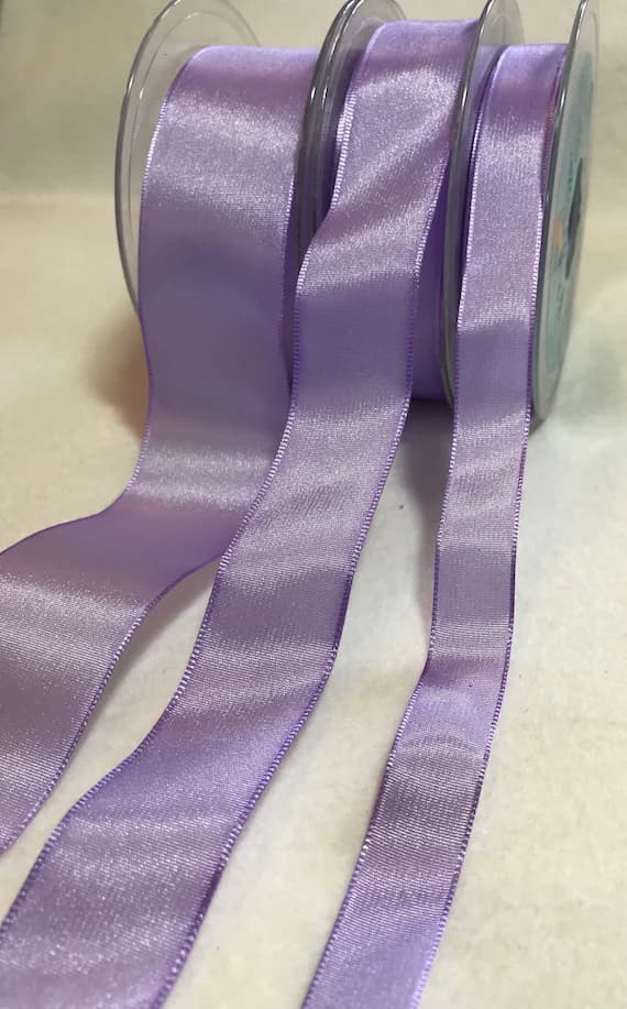 lavender none - Lavender Wired Taffeta Ribbon - Made in France (3 Widths to choose from)