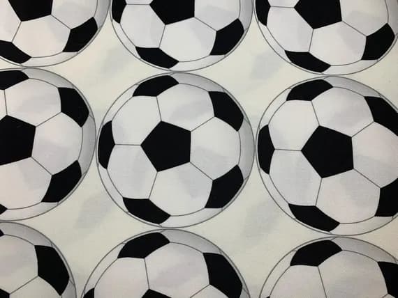 cotton fabric - Soccer Balls - Kids Room - Cosmo Japan Cotton Oxford Fabric