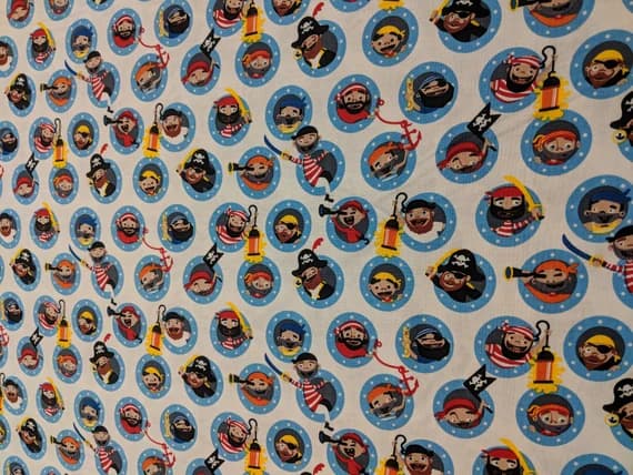 white cotton fabric - Pirate's Life - Holed Up White- Riley Blake Cotton Fabric