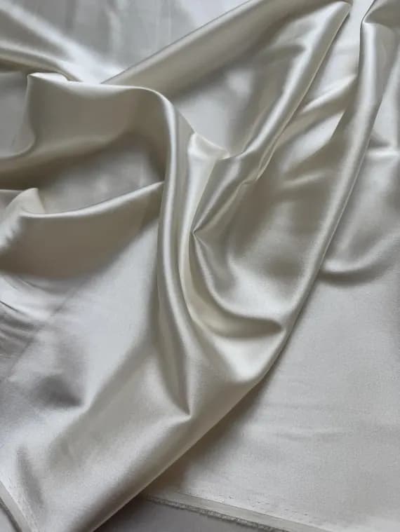 ivory charmeuse fabric - Ivory - 19mm STRETCH Silk Charmeuse