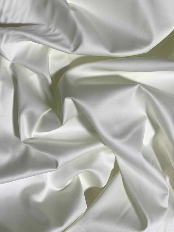 ivory cotton fabric - Spechler-Vogel Fabric - Pima Cotton Sheen Sateen - Ivory