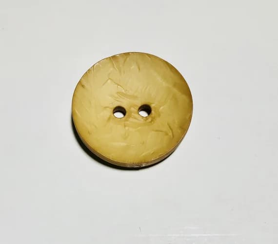 beige none - Large Round Golden Beige Polyamid Plastic Button - 45mm /1 3/4 inch - Dill Buttons