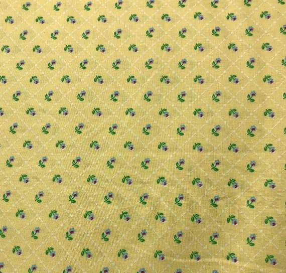 yellow cotton fabric - Mon Beau Jardin Yellow - Riley Blake Cotton Fabric