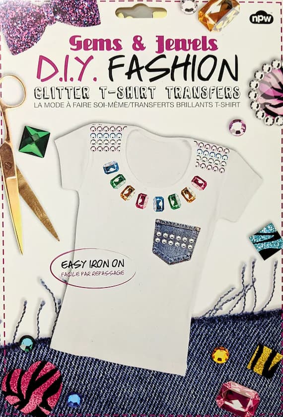 fabric - Gems & Jewels - D.I.Y. Fashion Glitter T-shirt Transfers