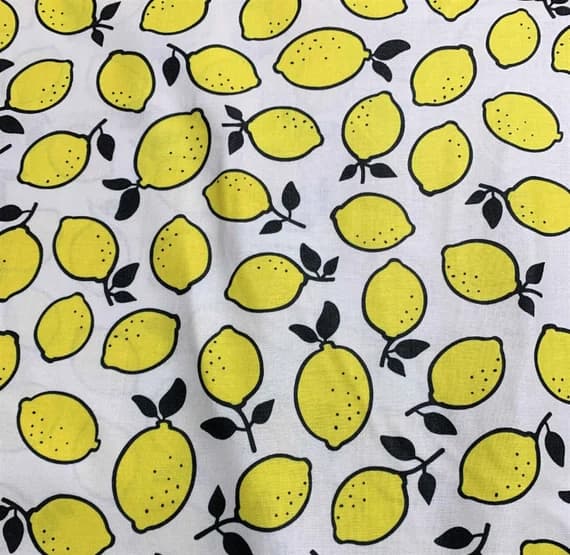 yellow cotton fabric - Yellow Lemons - Squeeze - by Dana Willard for Figo Fabrics 100% Cotton Fabric