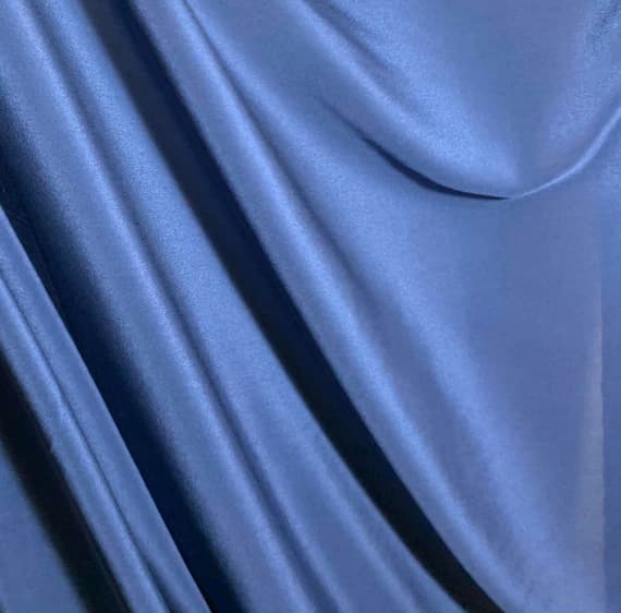 navy crepe fabric - Navy Blue - 16mm Silk Crepe de Chine Fabric