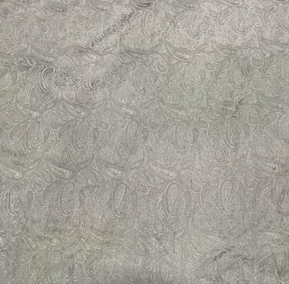 sage silk fabric - Hand Dyed Sage Green PAISLEY - Silk Jacquard Fabric
