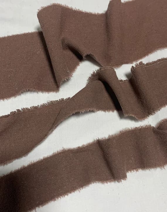 brown none - Hand Dyed Mahogany Brown 100% Silk Noil Ribbon ( 4 Widths to choose from)