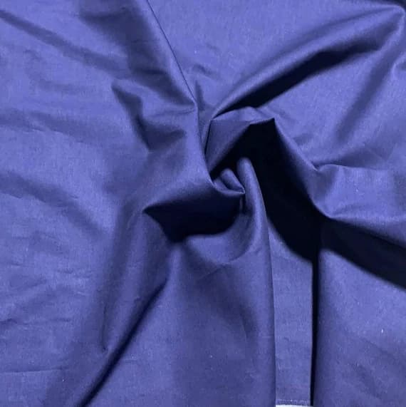 blue cotton fabric - 100% Cotton Basecloth Broadcloth Solid - Midnight Blue - Paintbrush Studio Fabrics
