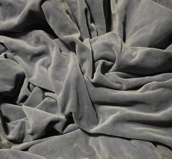 blue velvet fabric - Hand Dyed Steel Blue - Cotton Velveteen Fabric