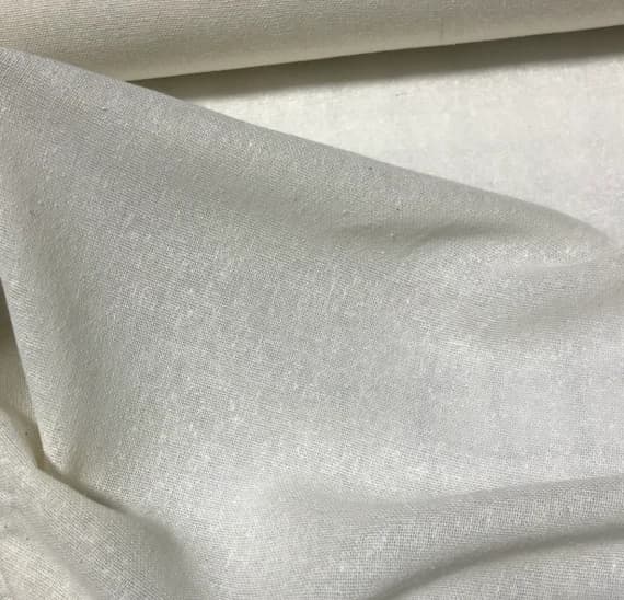 white noil fabric - NATURAL WHITE Raw Silk Gauze NOIL Fabric