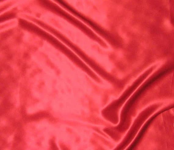 red charmeuse fabric - Cranberry Red - Silk Charmeuse Fabric